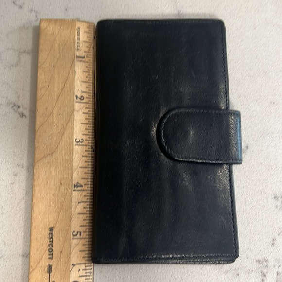 Nordstrom card case Made in Turkey black leather - Picture 7 of 8